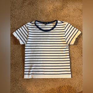 Sugarlips Navy and White Striped Short Sleeve Tee